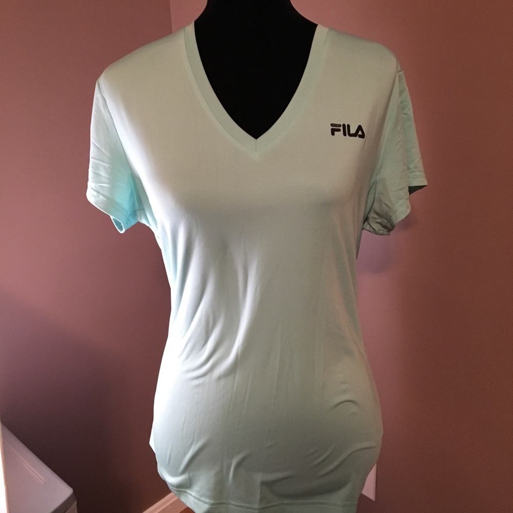 FILA Sport Essential Racer Performance Tee XL Aqua